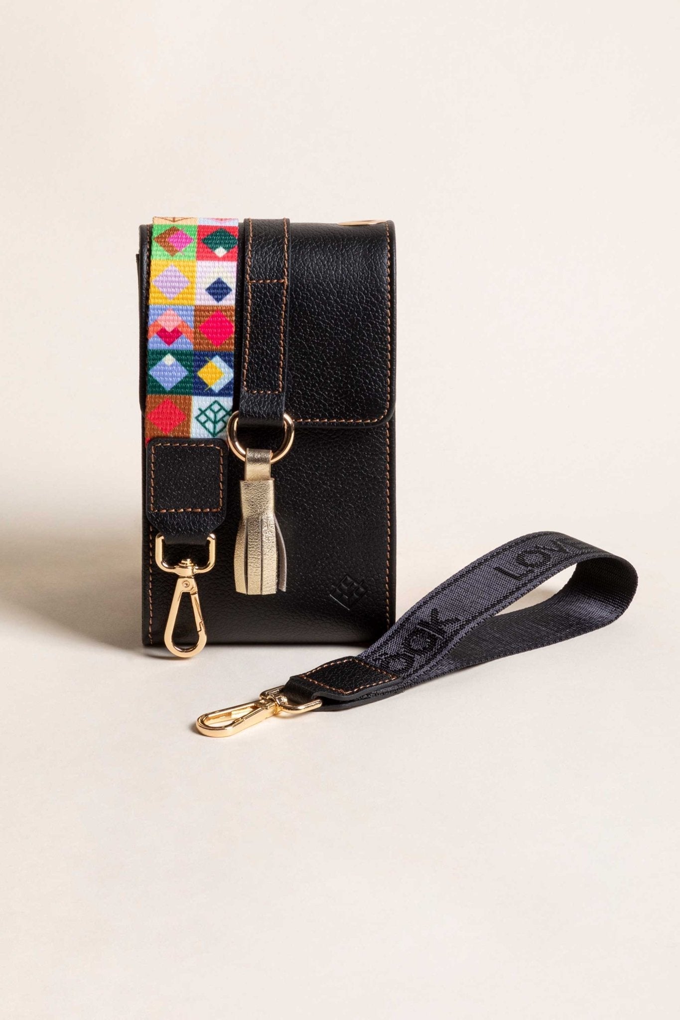 Crossbody Celular Negro - Correa + pulsera - LOVENOCK