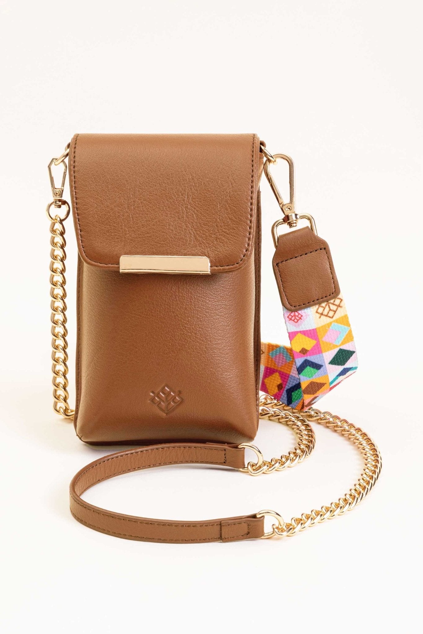 Crossbody Esencial Celular Miel - Doble Correa - LOVENOCK